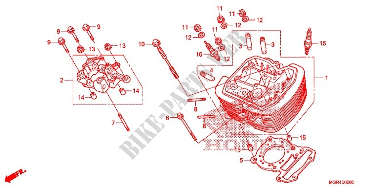 FRONT CYLINDER HEAD for Honda SHADOW VT 750 RS 2010