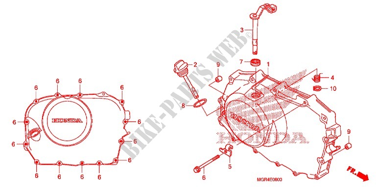 RIGHT CRANKCASE COVER for Honda SHADOW VT 750 RS 2010