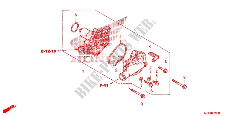 WATER PUMP COVER for Honda SHADOW VT 750 RS 2010