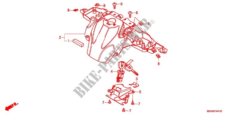 CENTER BODY COVER for Honda NC 750 X ABS LOWER 2017