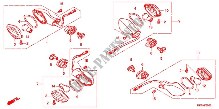 INDICATOR (2) for Honda NC 750 X ABS LOWER 2017