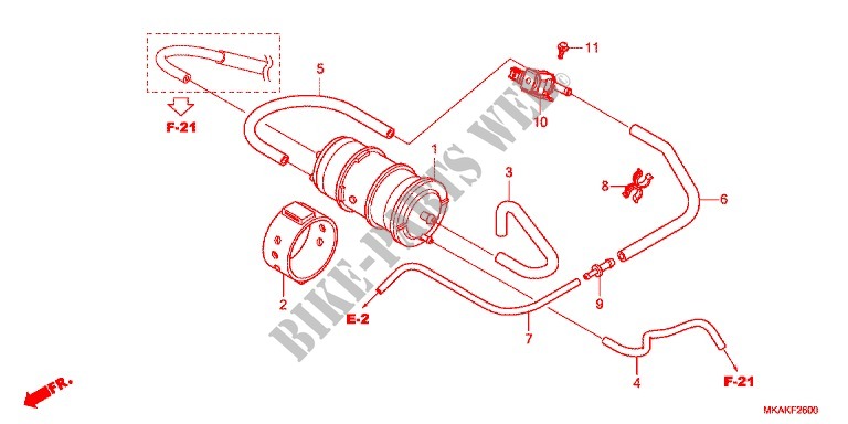 CANISTER for Honda NC 750 X ABS DCT LOWER, E Package 2017