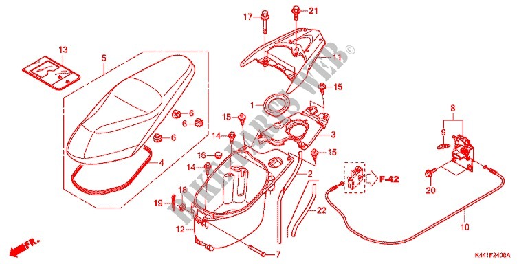 LUGGAGE BOX for Honda VISION 110 2017