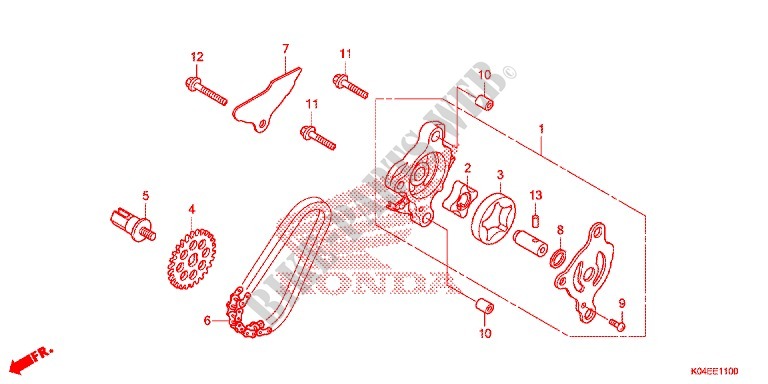 CRANKCASE   OIL PUMP for Honda FORZA 300 ABS 2017