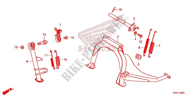 MAIN STAND   BRAKE PEDAL for Honda FORZA 300 ABS 2017
