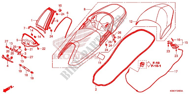 SINGLE SEAT (2) for Honda FORZA 300 ABS 2017