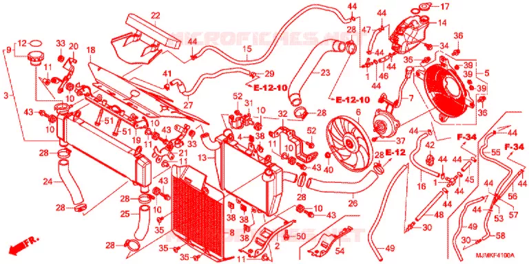 RADIATOR Honda MOTO 800 CROSSRUNNER 2017  VFR800XH_J