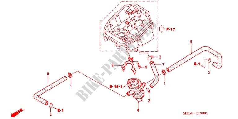 AIR INJECTION CONTROL VALVE for Honda VTR 1000 SUPER HAWK 2001