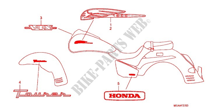EMBLEM/MARK  for Honda VTX 1300 R 2009
