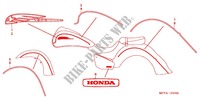 EMBLEM/STRIPE  for Honda VTX 1800 S Black crankcase, Chromed forks covers 2004