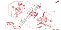 REAR BRAKE CALIPER for Honda VTX 1800 S Black crankcase, Chromed forks covers 2004