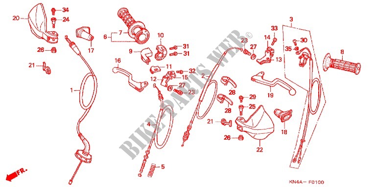 HANDLE LEVER   CABLE for Honda XR 100 2001