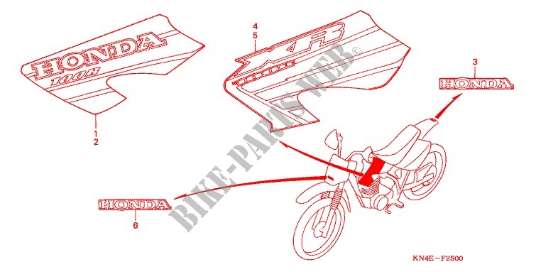 STICKERS ('01 '02) for Honda XR 100 2001