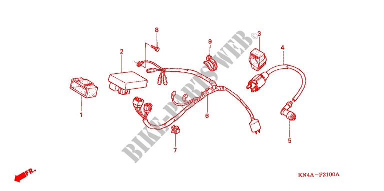 WIRE HARNESS/BATTERY for Honda XR 100 2001