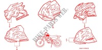 STICKERS ('93/'94/'95/'96/'97) for Honda XR 100 1993