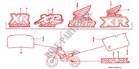 STICKERS ('87 '91) for Honda XR 200 R 1987