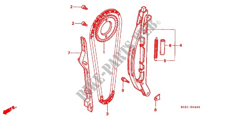 CAM CHAIN   TENSIONER for Honda XR 250 BAJA Without speed warning light 1995