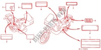 CAUTION LABEL (1) for Honda AFRICA TWIN 750 1990