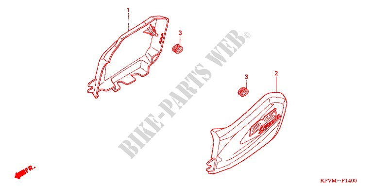 SIDE COVERS for Honda EX5 DREAM 100, Electric start 2011