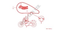 STICKERS (CA250TN/TP) for Honda REBEL 250 With speed warning light 1993