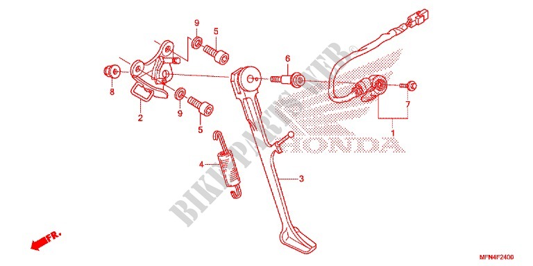 MAIN STAND   BRAKE PEDAL for Honda CB 1000 R 2013