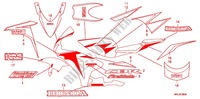 STICKERS (5) for Honda CBR 1000 RR FIREBLADE TRICOLOUR 2011