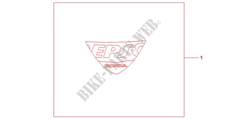 EPSO STICKER FIREBLADE WS for Honda CBR 1000 RR FIREBLADE TRICOLOUR 2011