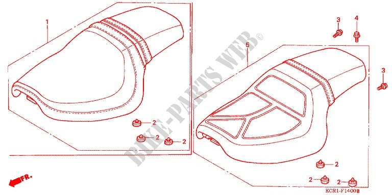 SINGLE SEAT (2) for Honda V TWIN MAGNA 250 2001