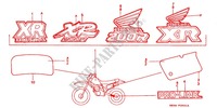 STICKERS ('87 '91) for Honda XR 200 R 1990