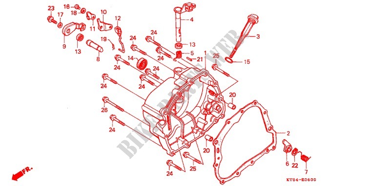 RIGHT CRANKCASE COVER for Honda XR 200 R 1996