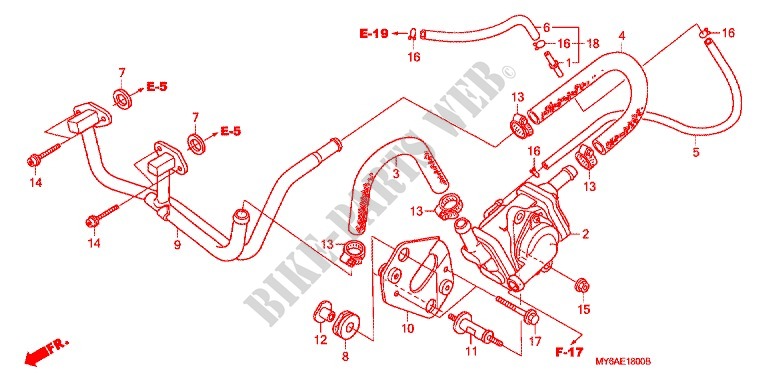 AIR INJECTION CONTROL VALVE for Honda XR 650 L 2001