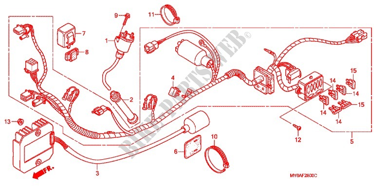 WIRE HARNESS for Honda XR 650 L 2001