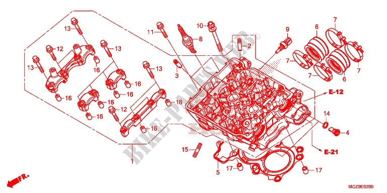 CYLINDER HEAD COVER for Honda CB 500 X ABS 2013