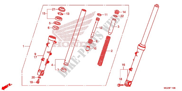 FRONT FORK for Honda CB 500 X ABS 2013