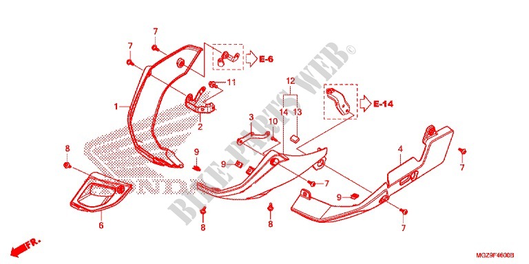 UNDER COWL for Honda CB 500 X ABS 2013