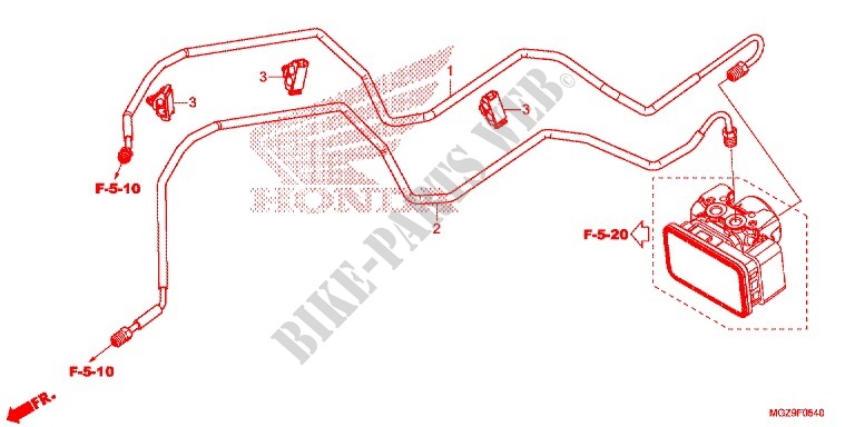 REAR BRAKE HOSE   BRAKE PIPE for Honda CB 500 X ABS BLACK 2015