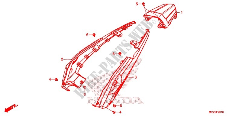 SEAT   REAR COWL for Honda CB 500 X 2013