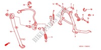 MAIN STAND   BRAKE PEDAL for Honda CB 750 RED 2000