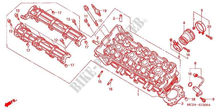 CYLINDER HEAD COVER for Honda CB 900 F 919 2002