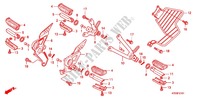 FOOTREST (2) for Honda CBF 125 M STUNNER Front brake disk 2011