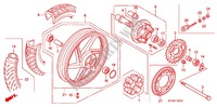 REAR WHEEL (2) for Honda CBF 125 M STUNNER Front brake disk 2011