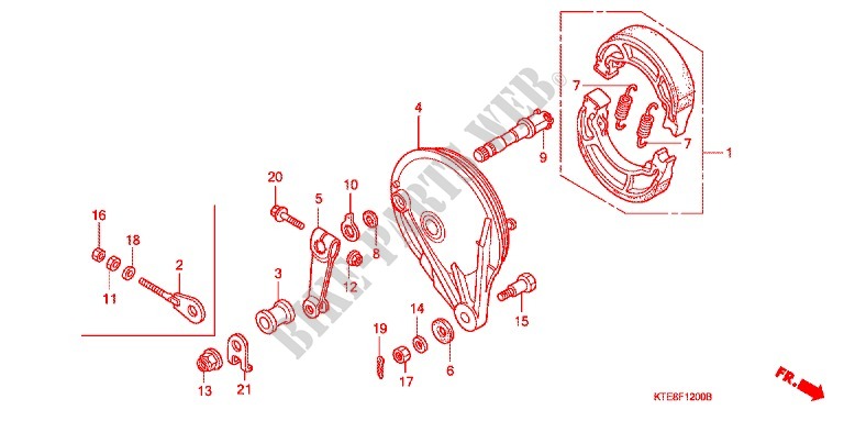 REAR BRAKE PANEL   SHOES for Honda CBF 125 M STUNNER Front brake disk 2010