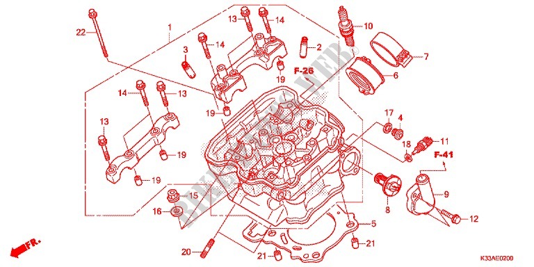 CYLINDER HEAD COVER for Honda CB 300 F 2016