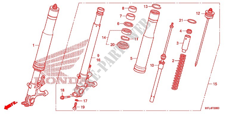 FRONT FORK for Honda CBR 1000 RR ABS REPSOL 2009