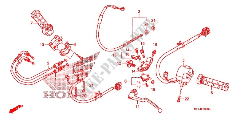 LEVER   SWITCH   CABLE (1) for Honda CBR 1000 RR ABS REPSOL 2009