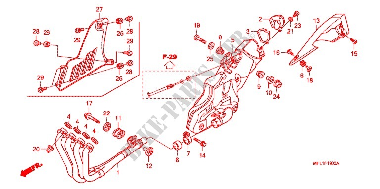 EXHAUST MUFFLER (2) for Honda CBR 1000 RR HURRICANE ABS 2011