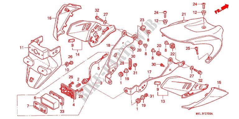 REAR FENDER  for Honda CBR 1000 RR 2004
