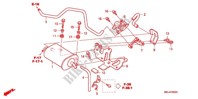 AIR INJECTION SYSTEM (AC) for Honda CBR 1000 RR 2004