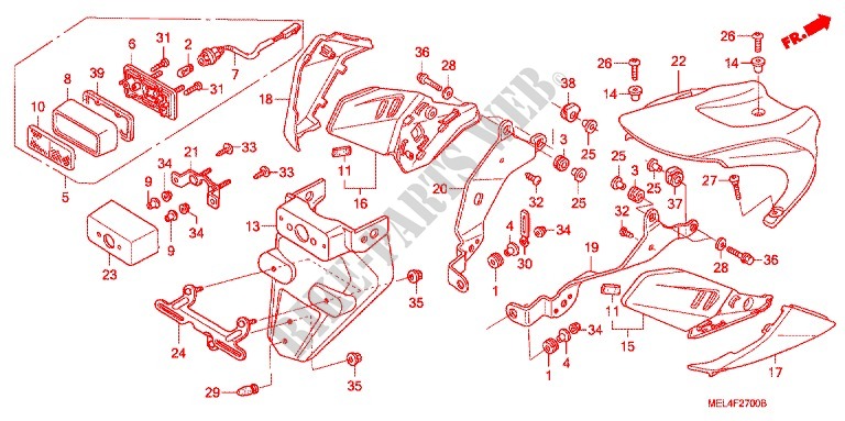 REAR FENDER (CBR1000RR'04,'05) for Honda CBR 1000 RR 2004
