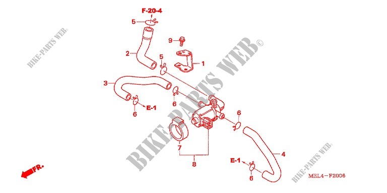 AIR INJECTION CONTROL VALVE (CBR1000RR'06,'07) for Honda CBR 1000 RR 2006